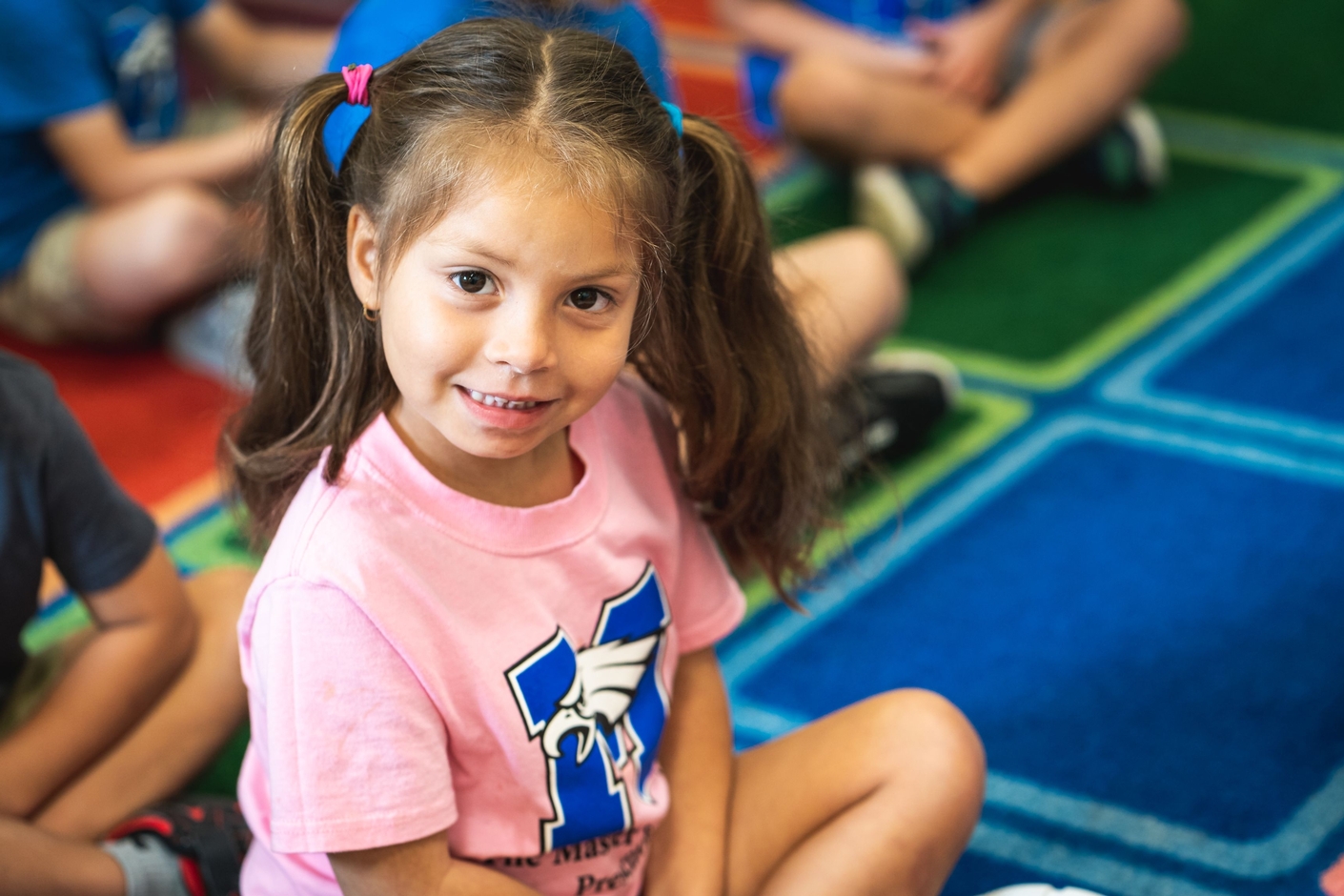 Preschool girl smiling